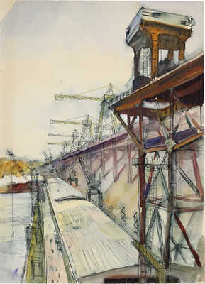 Иткин Анатолий Зиновьевич. Братская ГЭС во время строительства 